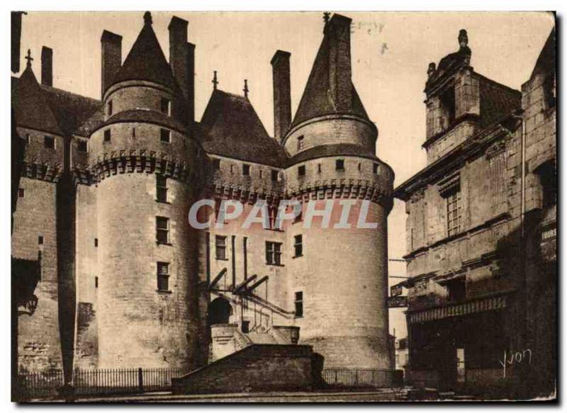 Old Postcard From Chateaux Loire Chateau de Langeais