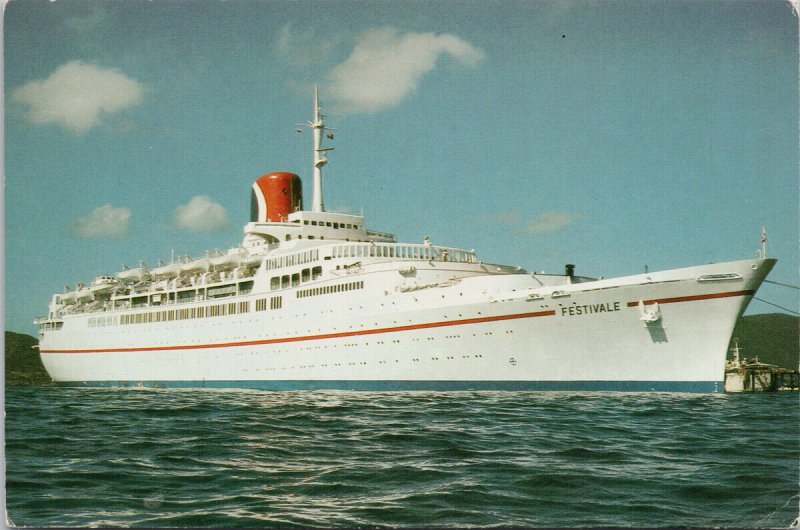 The Fun Ship 'Festivale' Carnival Cruise Lines Ship Boat Unused Postcard C5