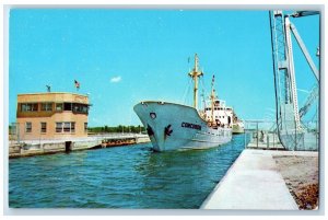 c1960 Billion-Dollar St Lawrence River Bertrand Snell Lock New York NY Postcard 