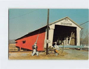 Postcard Bridgeton Bridge, Bridgeton, Indiana