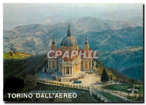 Modern Postcard Torino Dall'aereo The Basilica of Superga