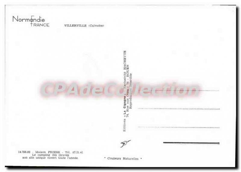 Postcard Modern House Villerville Friess Camping Des Graves