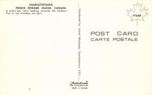 canada, CHARLOTTETOWN, PEI, Bird's-eye View towards Harbour (1970s) Postcard
