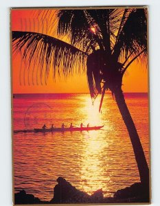 Postcard Canoeing At Kaanapali, Hawaii