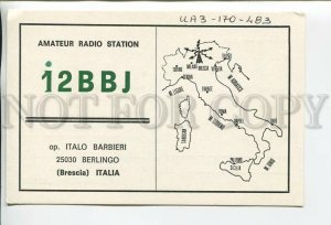 462837 1983 year Italy map radio QSL card