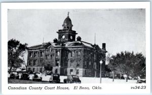 EL RENO, Oklahoma  OK   CANADIAN COUNTY COURT HOUSE  ca 1940s  Postcard
