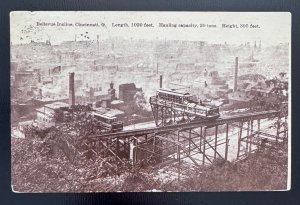 1909 Postcard Bellevue Incline Cincinnati Ohio Streetcar Railway History (A3)