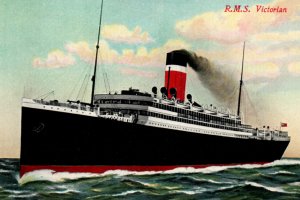 Steamship Postcard Ocean Liner Ship RMS Victorian