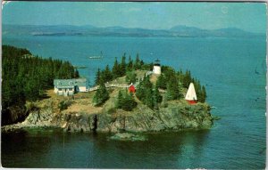 Postcard LIGHTHOUSE SCENE Rockland Maine ME AL9551