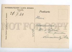 247806 NORDDEUTSCHER LLOYD SPAIN TENERIFE Vintage photo PC