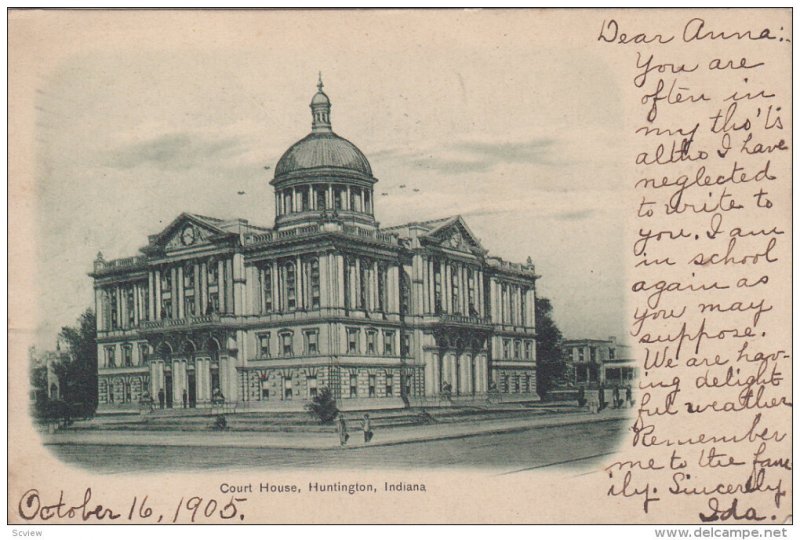 HUNTINGTON, Indiana, PU-1905; Court House