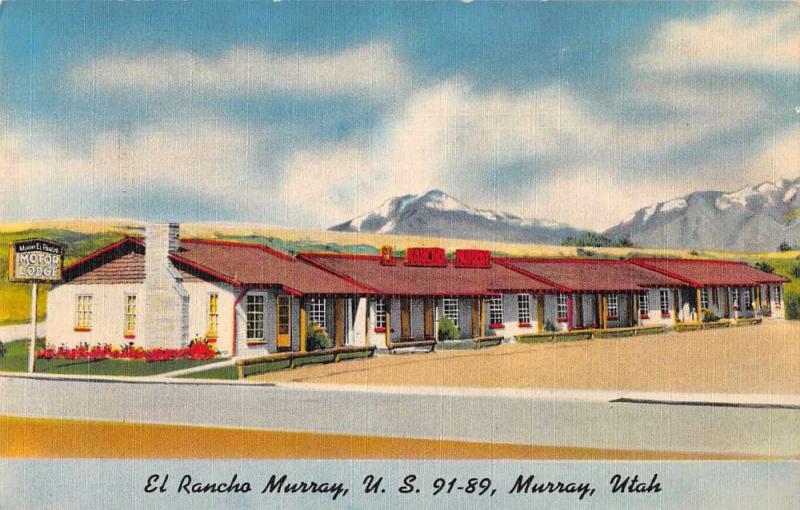 Murray Utah El Rancho Murray Motor Lodge Vintage Postcard JA4742673