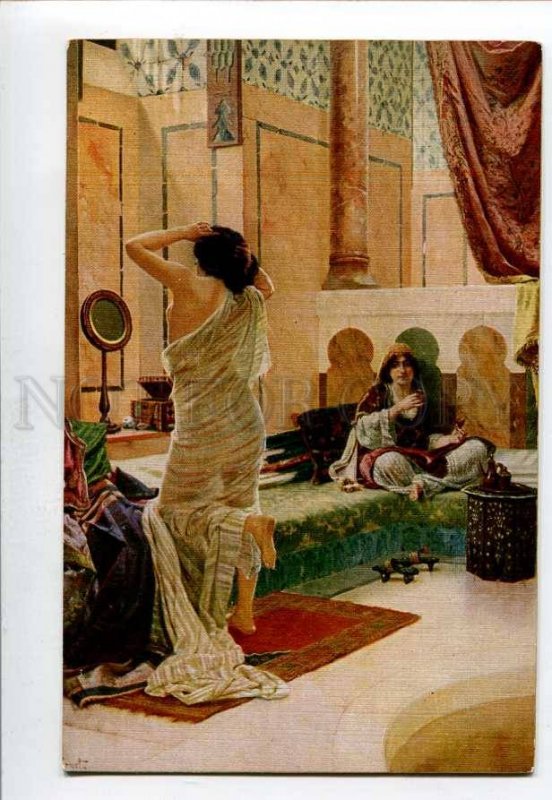 3074990 Nude SLAVE after Bathing HAREM by ERNST vintage PC