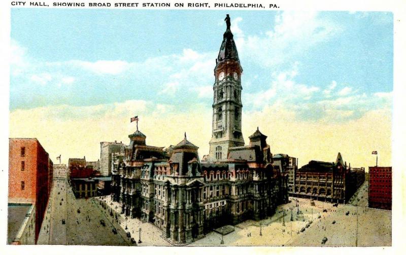 PA - Philadelphia. City Hall, Broad Street Station