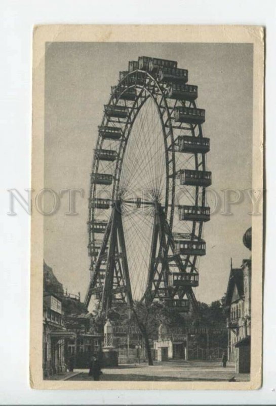 433788 Austria Wien Vienna Ferris wheel shops Vintage postcard