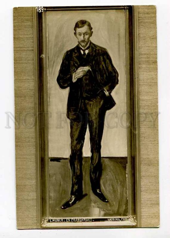 270286 Frenchman by Edvard MUNCH vintage RARE Postcard