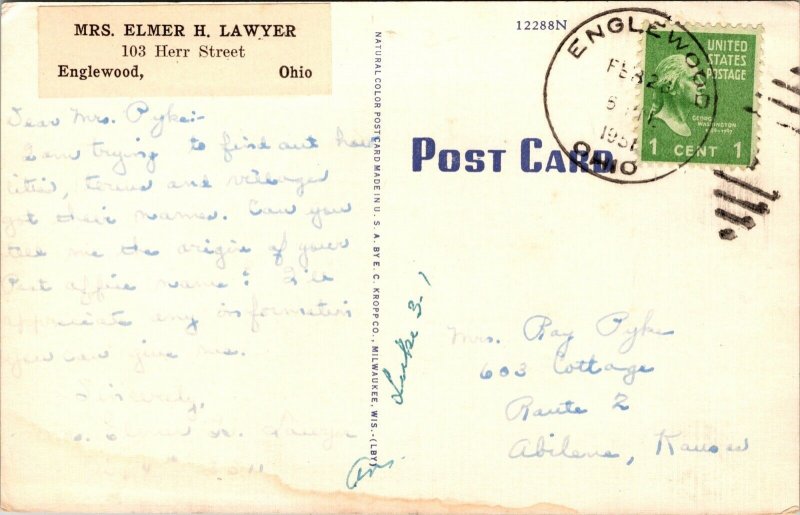 Linen Postcard Leland Hotel in Richmond, Indiana~107