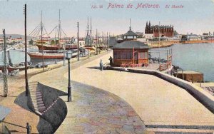 El Muelle Sea Wall Port Harbor Palma de Mallorca Majorca Spain 1910s postcard