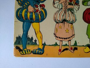 Vintage Print Original Game Cube Art France 8 Differ Charlie Chaplin Jester 1920