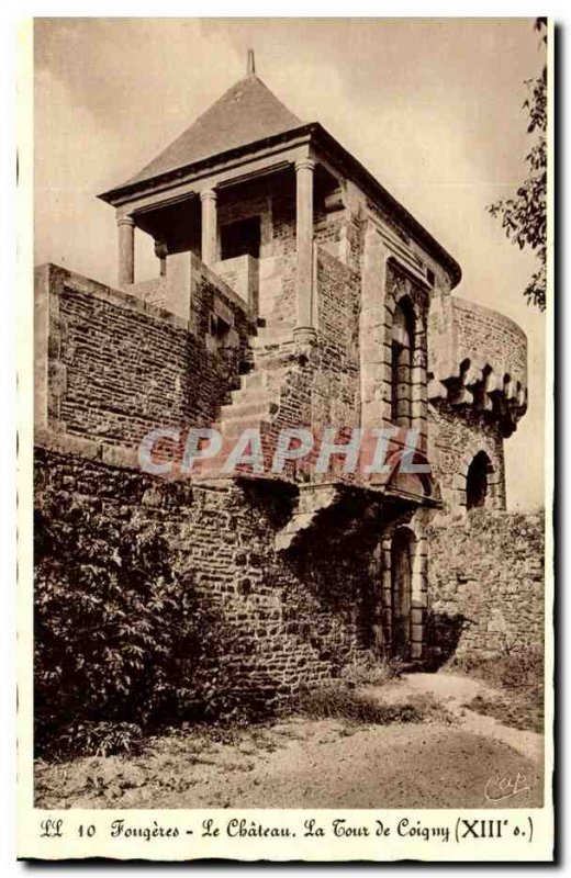 Old Postcard Fourgeres Tours The Chateau Coigny