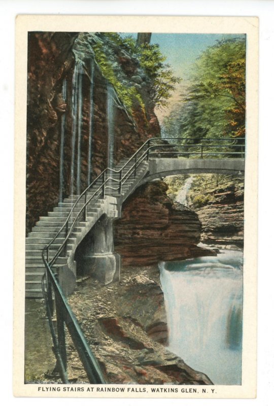 NY - Watkins Glen. Flying Stairs at Rainbow Falls