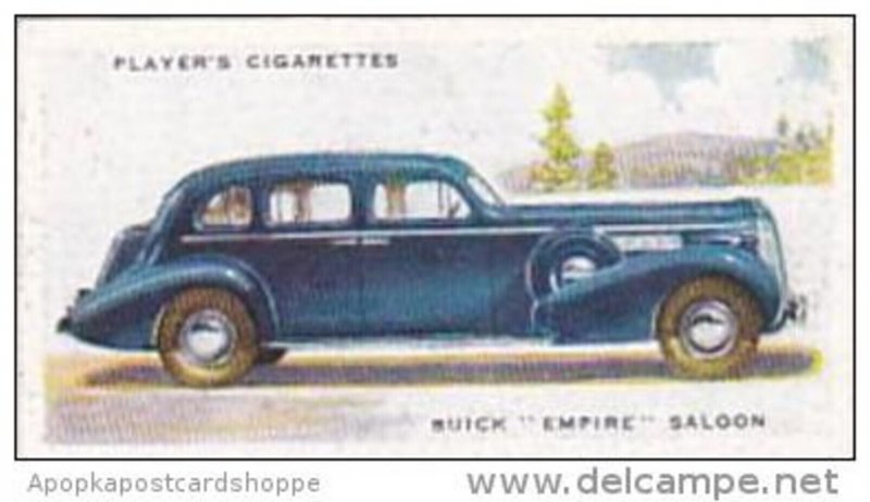 Player Cigarette Card Motor Cars 2nd Series No 10 Buick Empire Saloon