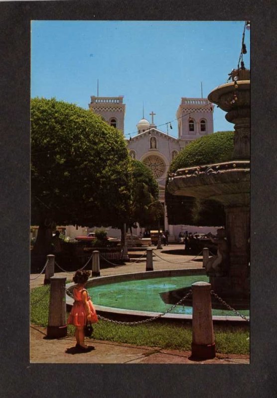 PR Plaza Guayama San Antonio Church Puerto Rico Postcard Care Postale