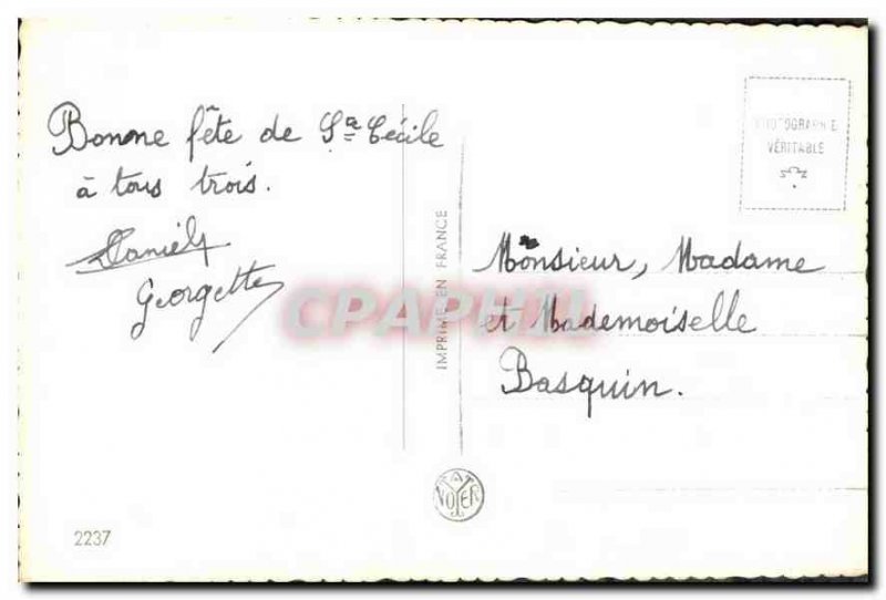 Postcard Old Man Clarinet