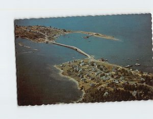 Postcard Aerial View of Bailey's Island & Orr's Island Maine USA