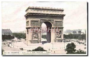 8 Paris - Arc de Triomphe - Edits by the Bon Marche Old Postcard