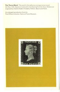 Penny Black Adhesive Stamp, Queen Victoria