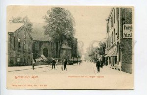 424128 GERMANY Gruss aus KIEL Sophienblatt mit St.Jurgen-Kapelle OLD postcard