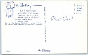 CHICAGO, Illinois IL  THE BAKERY Restaurant~Sauteed Trout Sauce Louis Postcard