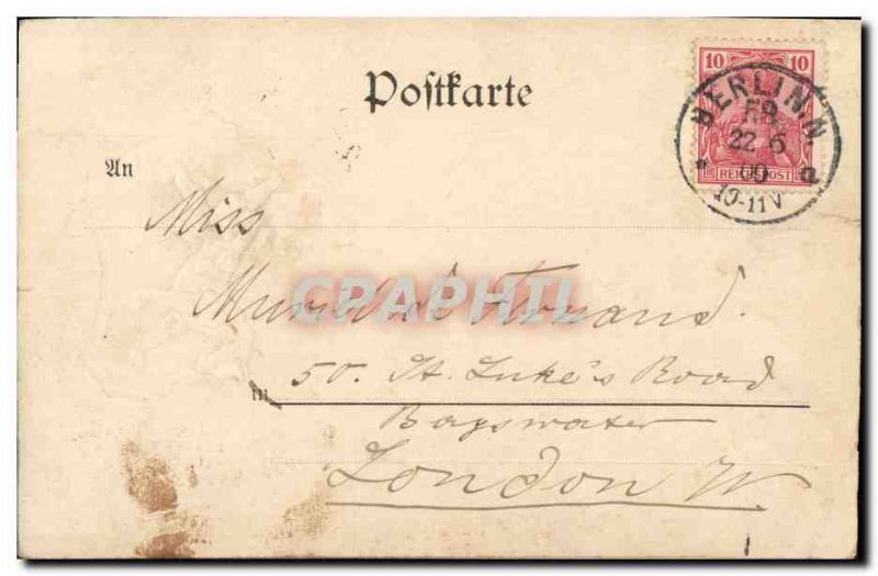 Old Postcard Gruss aus Berlin Bear