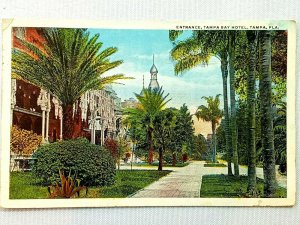 Vintage Postcard 1922 Entrance Tampa Bay Hotel Palm Trees Tampa FL Florida