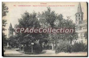 Postcard Old Aude Castelnaudary Victor Hugo Square Tower of St John and St Mi...