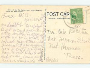 Linen POSTCARD FROM Huntsville Alabama AL HM9663