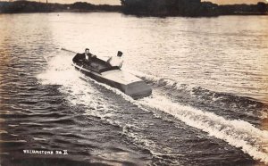 Williamstown No II Speed Boat Real Photo Vintage Postcard AA65957