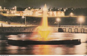 ALMA, Quebec, PU-1989; Lac St. Jean, Fountain at Night