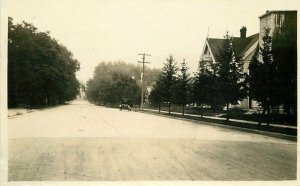 Automobile 1923 Residential Street Scene Postcard Washington RPPC 11170