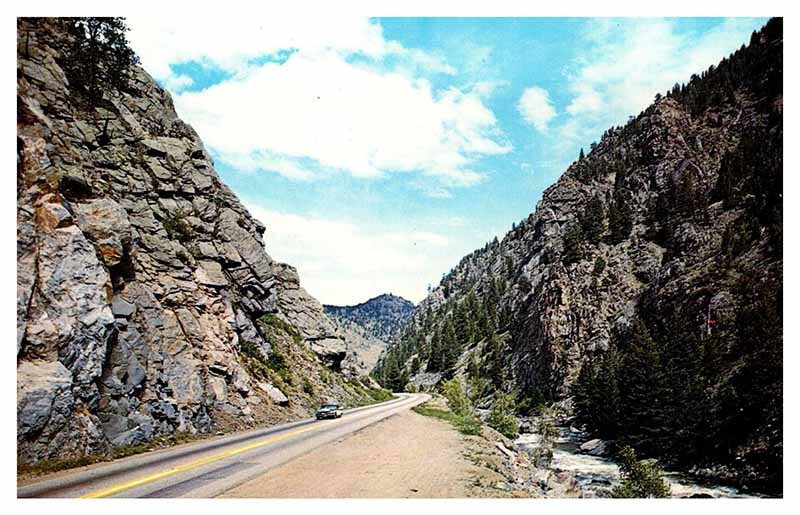 Postcard HIGHWAY SCENE State of Colorado CO AS1383