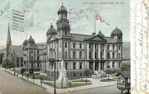 Wheeling West Virginia 1907 Postcard City Hall