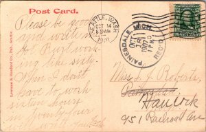 Canoe Pass Near La Conner WA c1907 Vintage Postcard X13