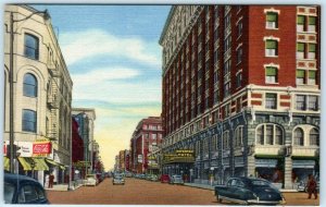 SPOKANE, Washington WA   Street Scene SPRAGUE AVENUE Hotel Davenport Postcard