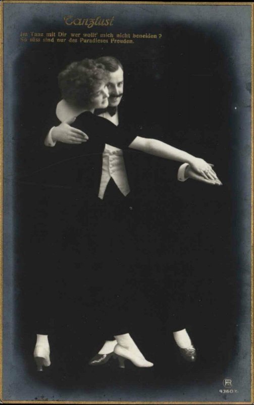 Fadeaway Trick Photography Dance Dancing c1910 German Real Photo Postcard