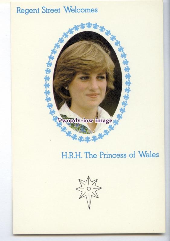er0162 - Regent Street Welcomes The Princess of Wales, Christmas 1981 - postcard