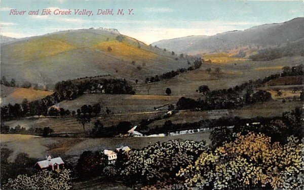 River & Elk Creek Valley in Delhi, New York