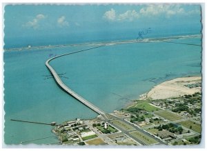 1977 Queen Isabella Causeway Spanning Laguna Madre Port Isabel Texas TX Postcard