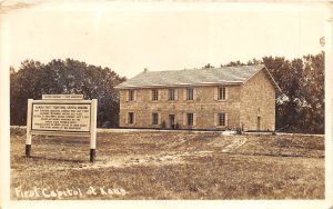 KANSAS First Cpaitol of State Of Kansas 1930s RPPC Real Photo Postcard