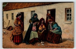 Irish Colleens Fortune Telling Women Postcard Valentines Ser Throughout Scotland